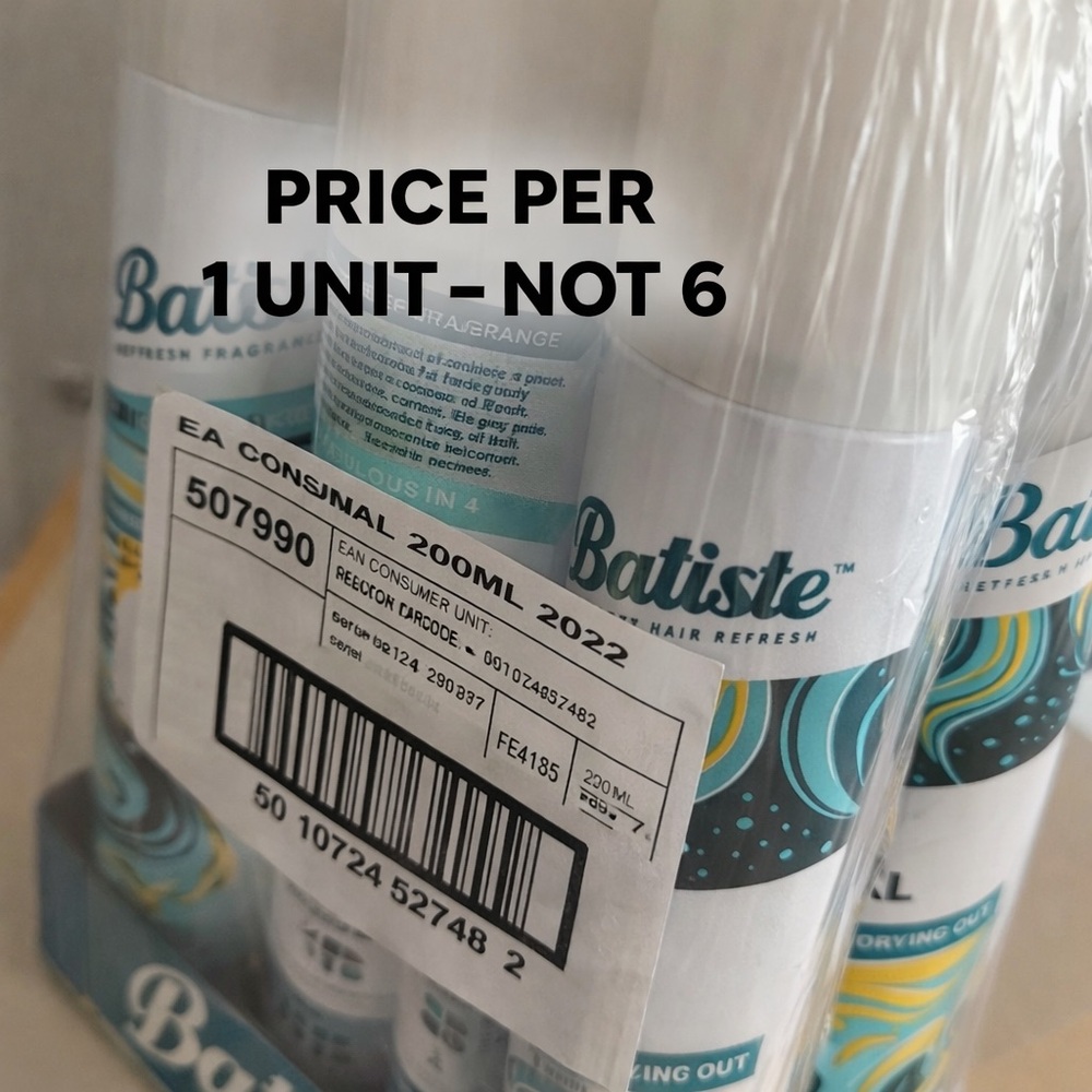 Batiste Dry Shampoo – 200ml – 1 UNIT – $9 EACH